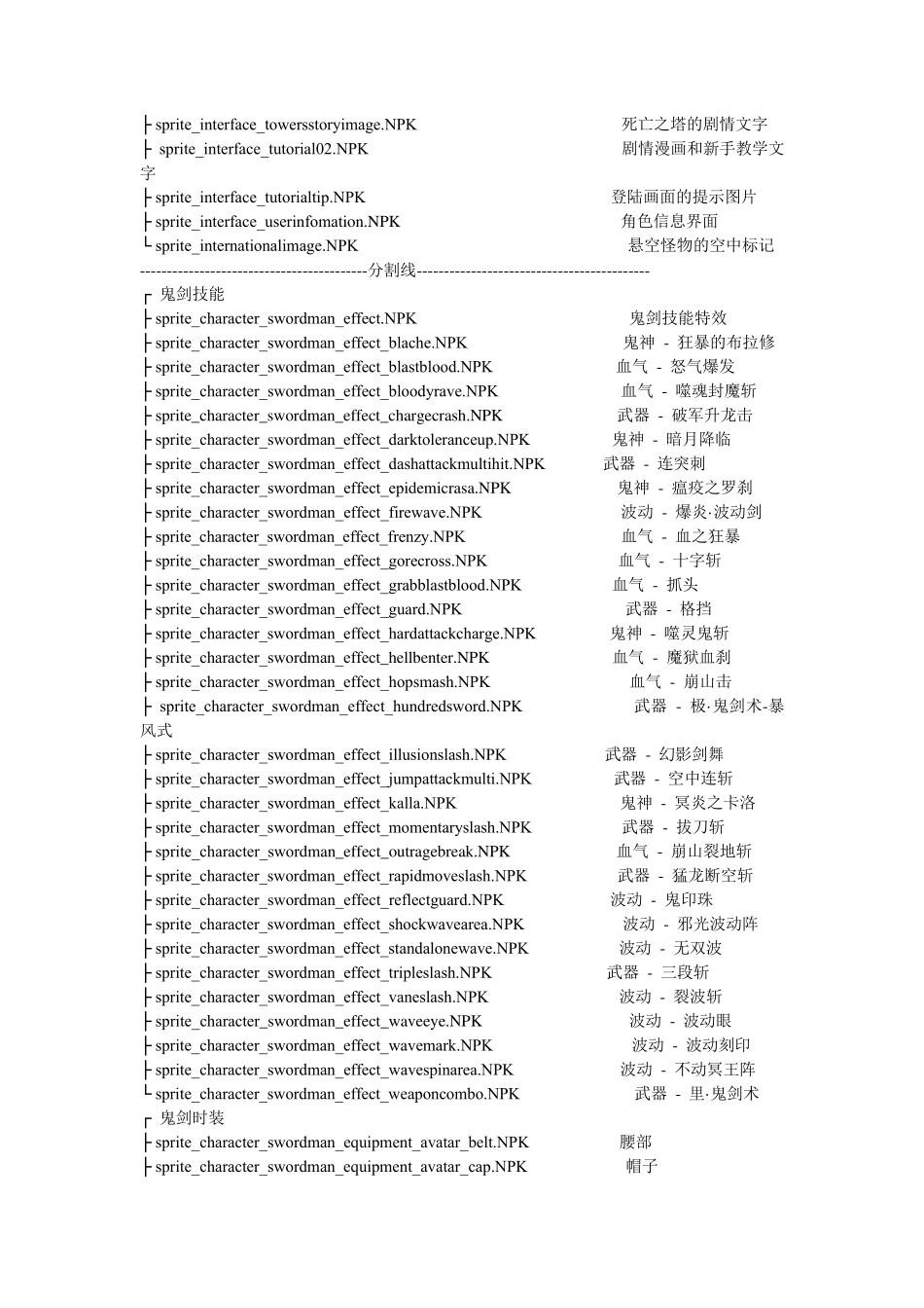 地下城与勇士DNF代码翻译大全_第2页