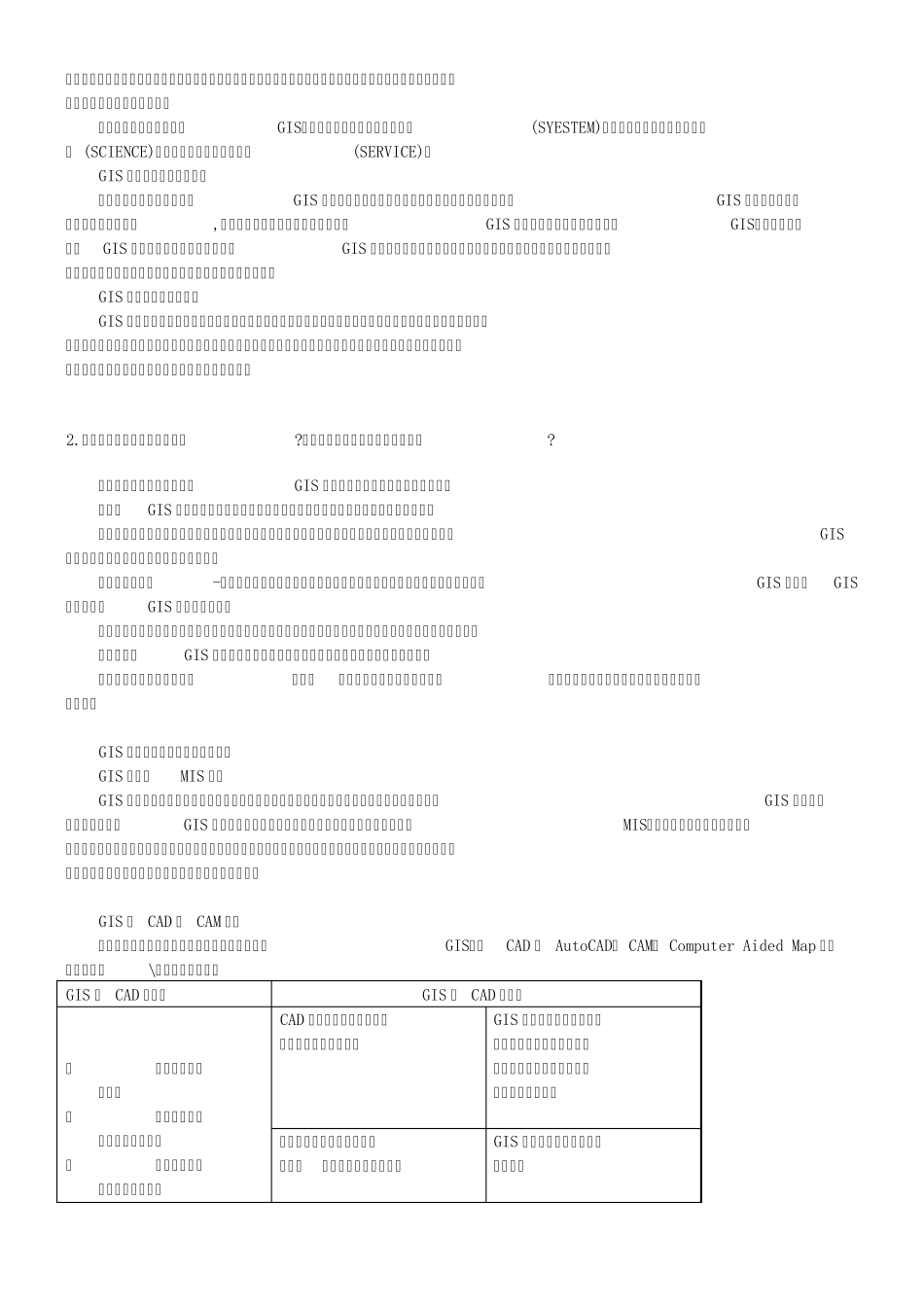 地理信息系统教程考试复习资料_第2页