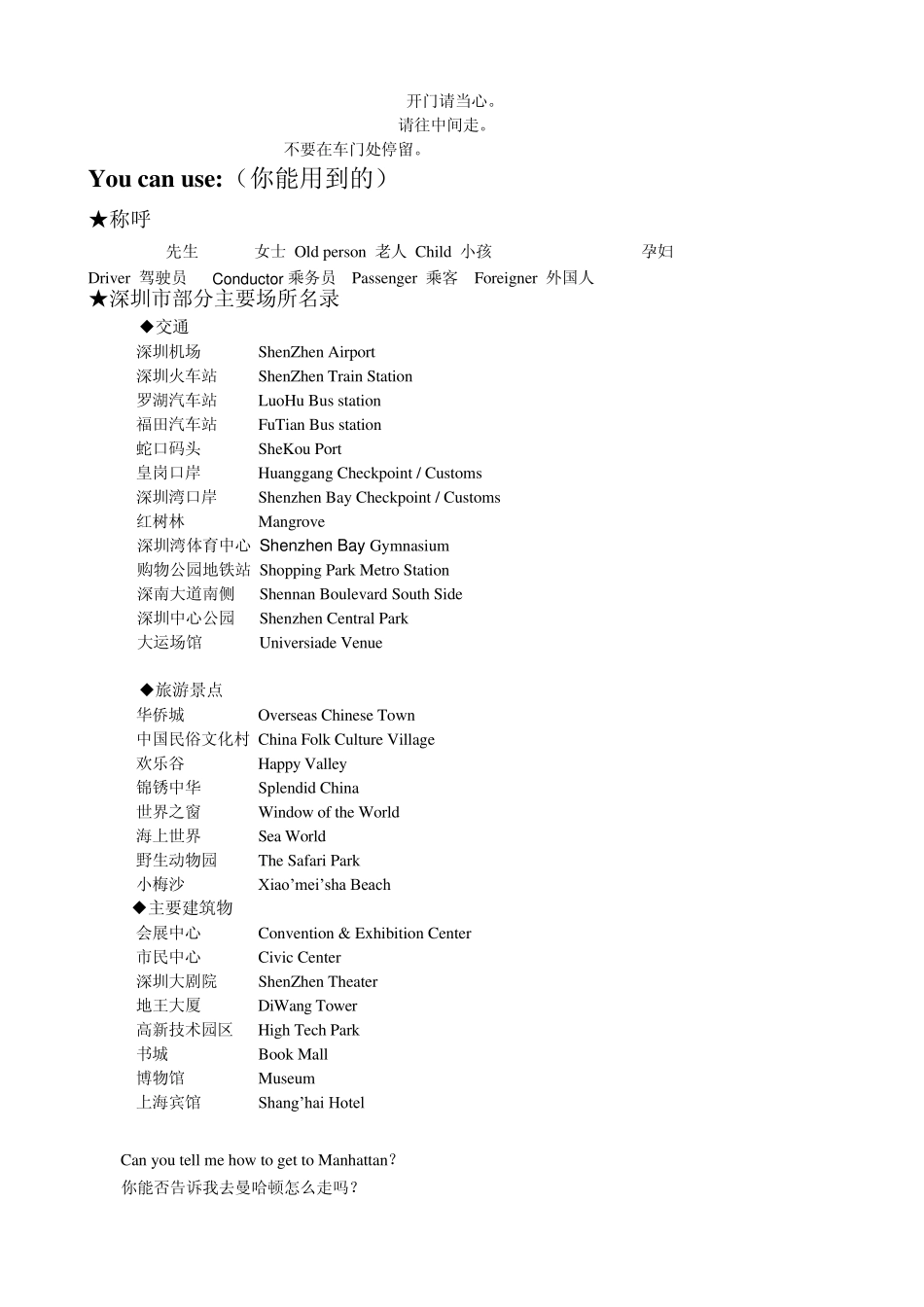 地铁及公交英语_第2页