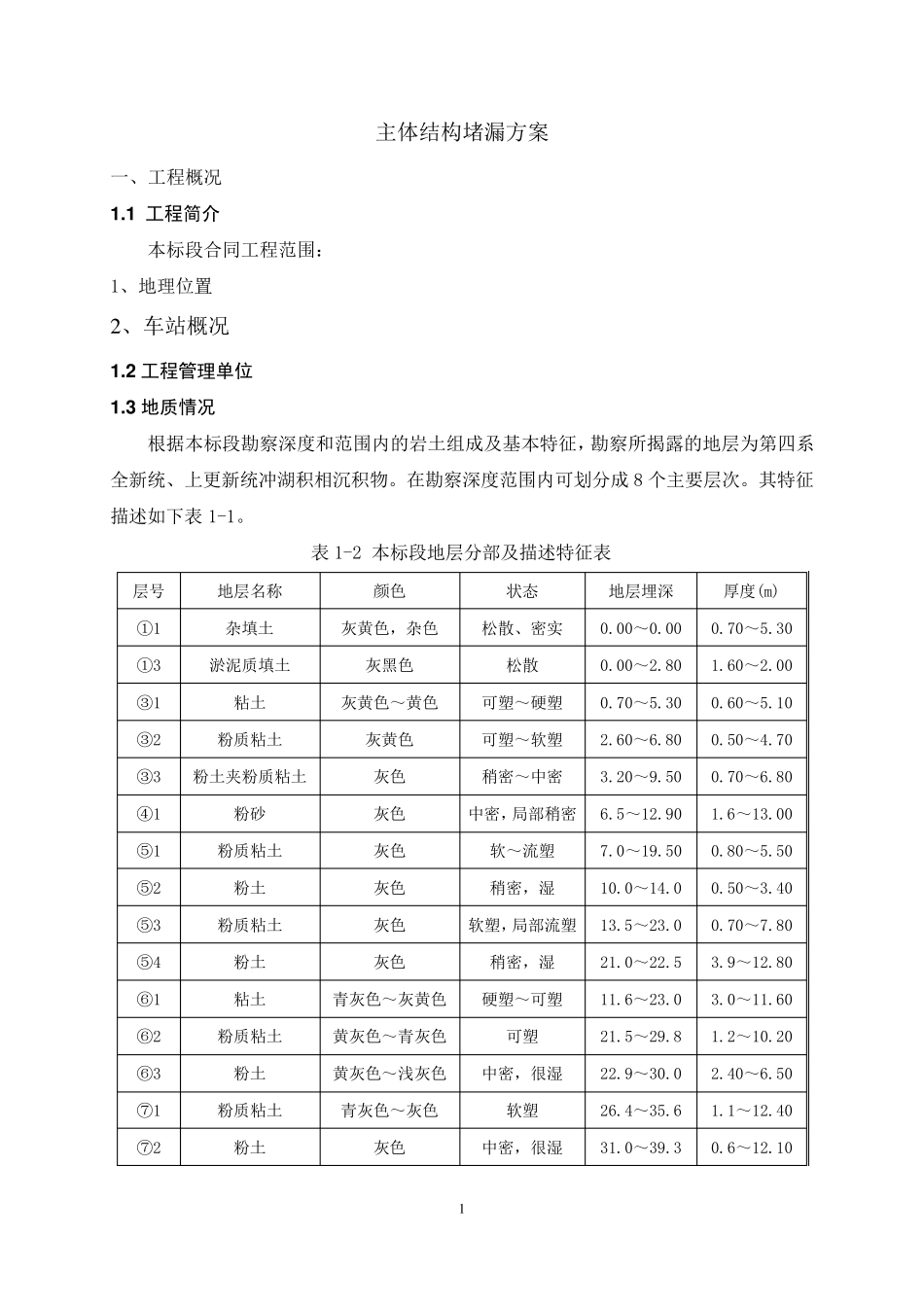 地铁车站主体结构堵漏方案_第2页