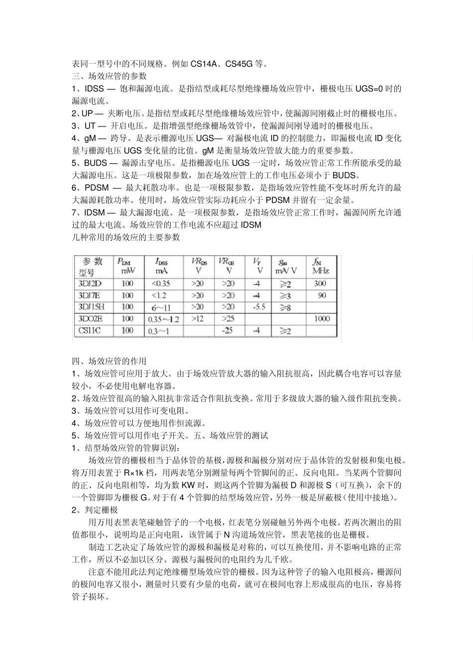 场效应管基础知识——很全_第2页