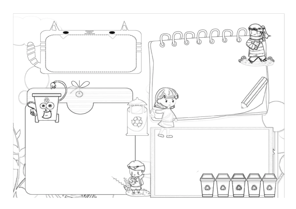 垃圾分类手抄报模板(A4打印即用+可选择内容)_第2页