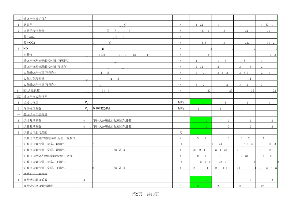 垃圾发电计算表格_第2页