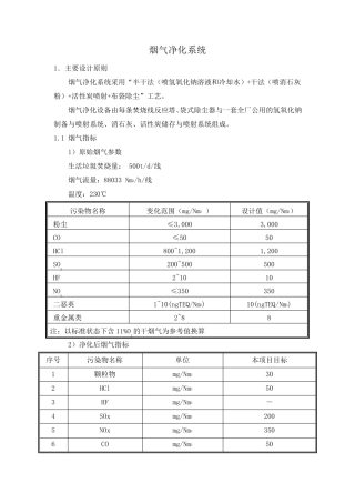 垃圾焚烧电厂烟气系统