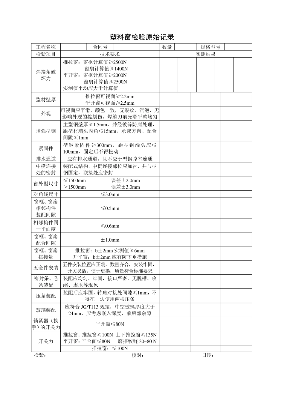 型材塑钢窗检验报告_第2页