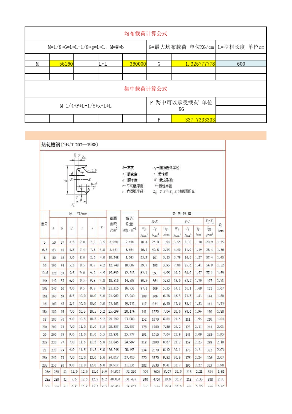 型材承重核算_第1页