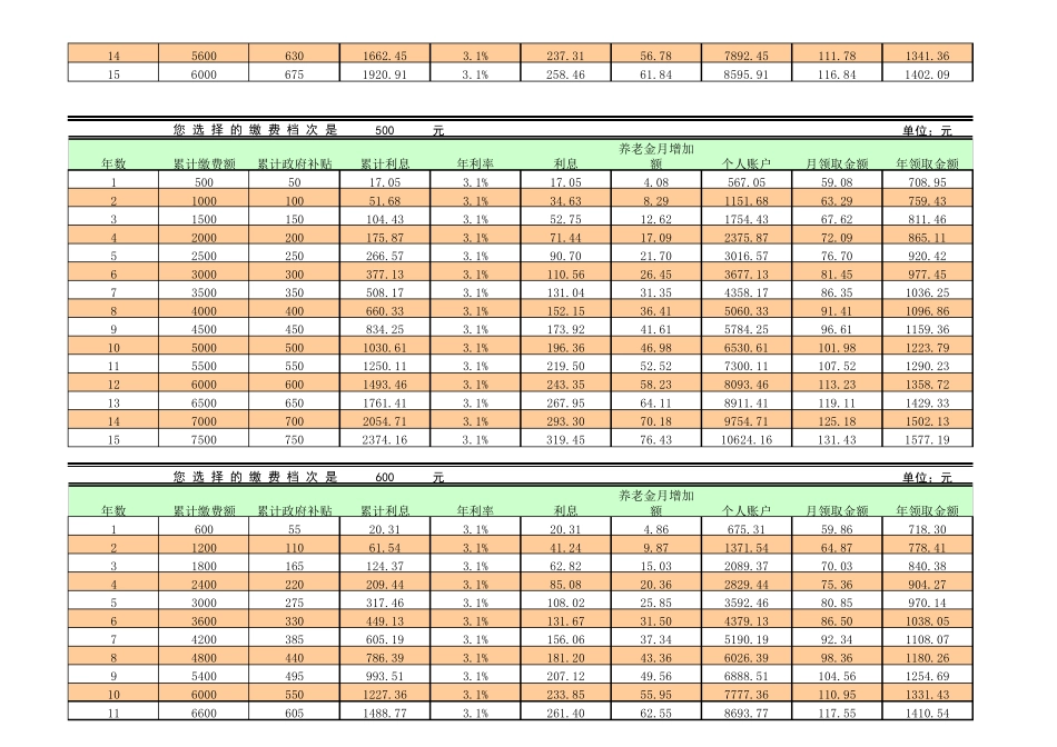 城乡居民养老保险计算表_第3页