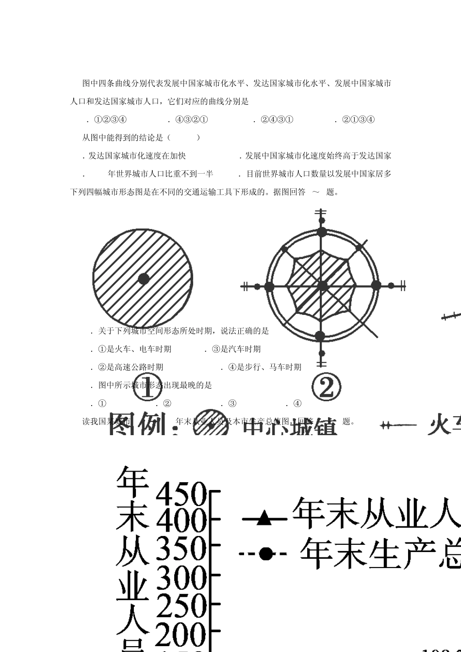 城市与城市化单元测试题1_第2页