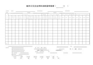 城市公交企业燃料消耗量明细表(
