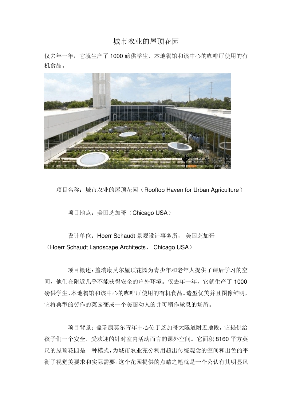 城市农业的屋顶花园_第1页