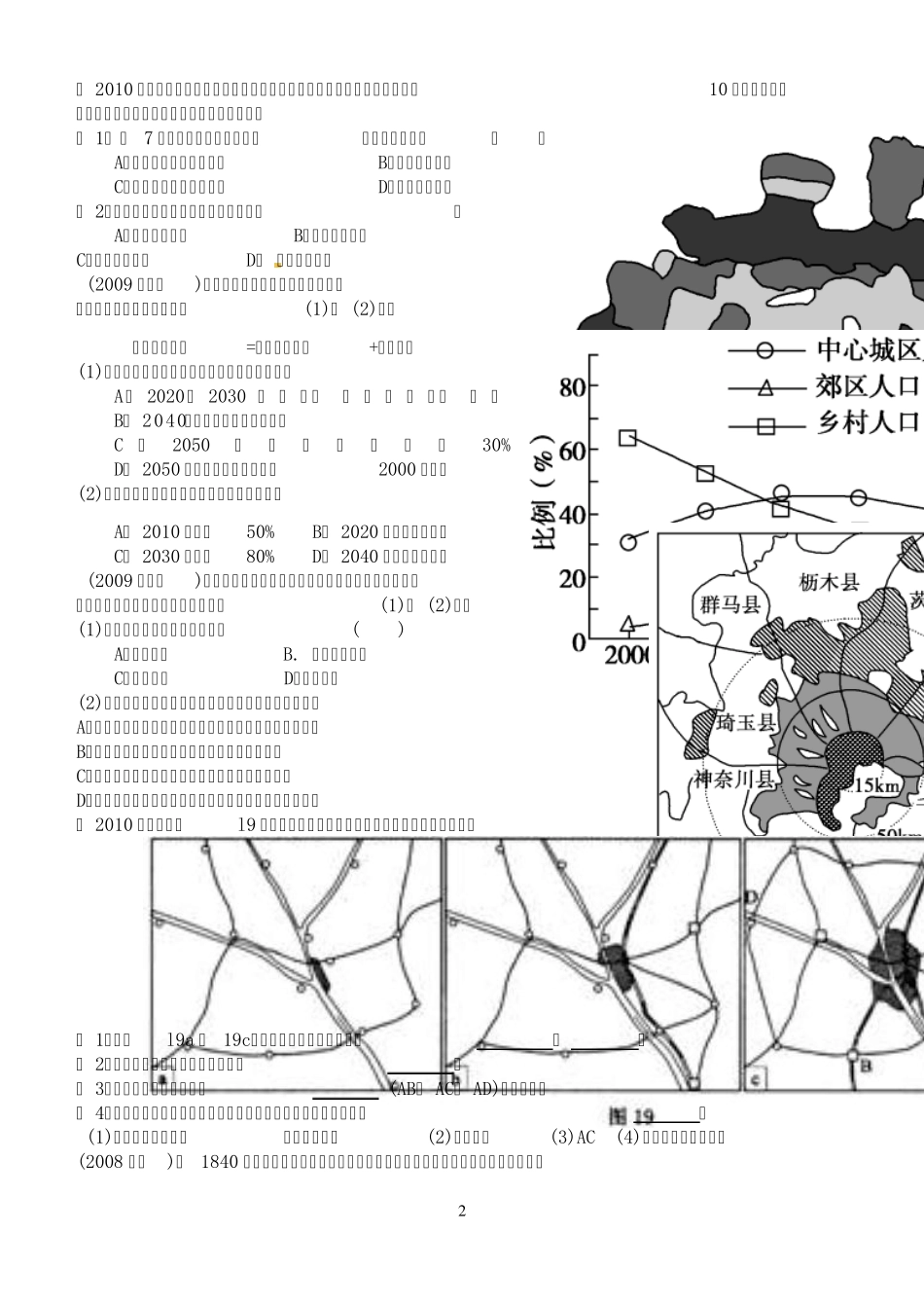 城市化复习学案_第2页