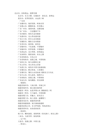 城市形象宣传语大全