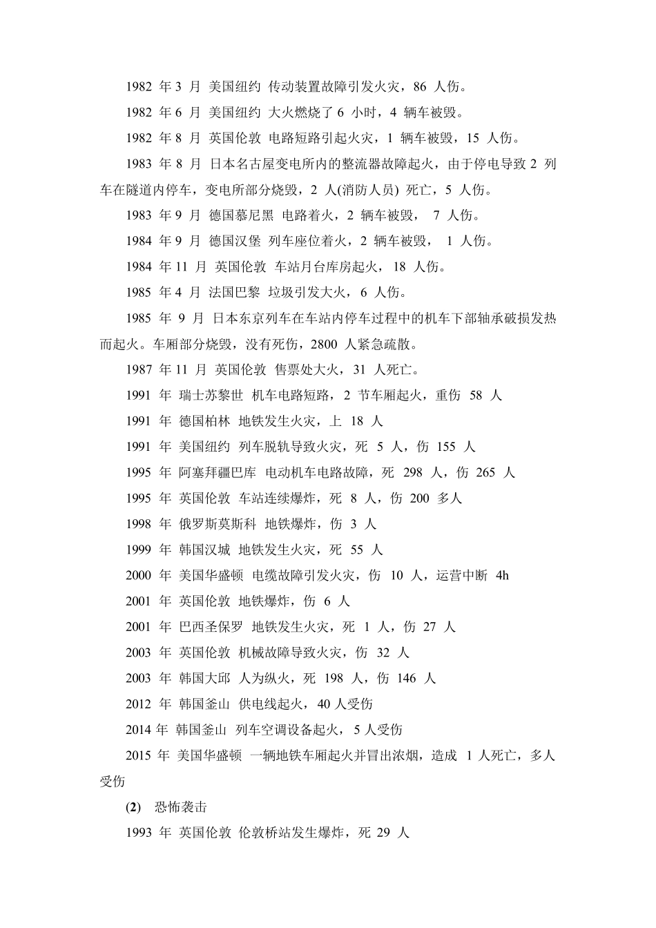 城市轨道交通运营阶段事故案例统计、汇编2019_第2页