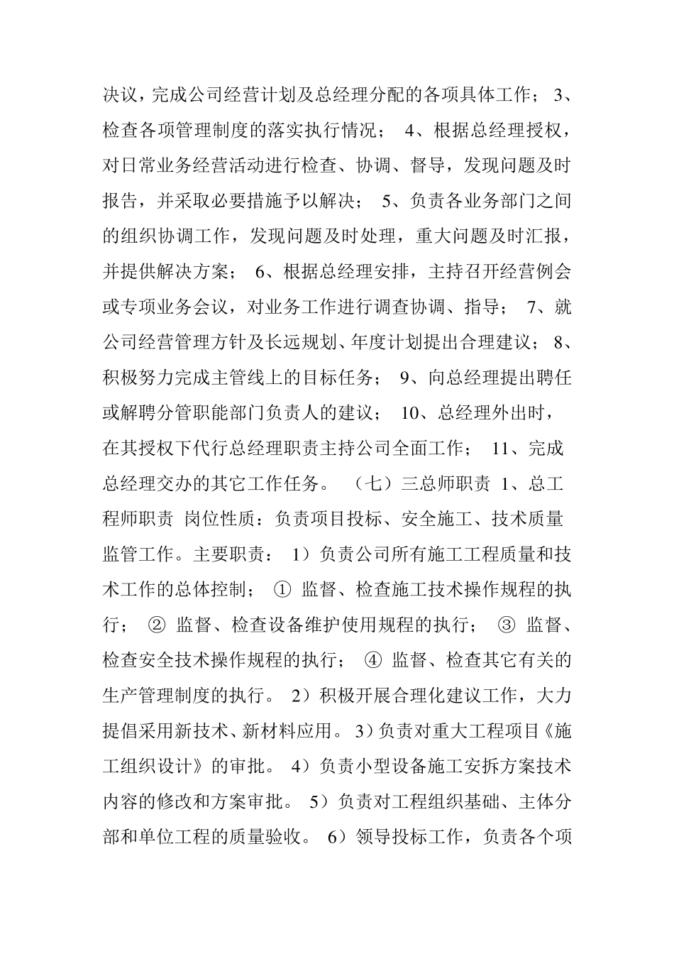 城投公司规章制度实用大全第二篇_公司组织结构及职责_第3页