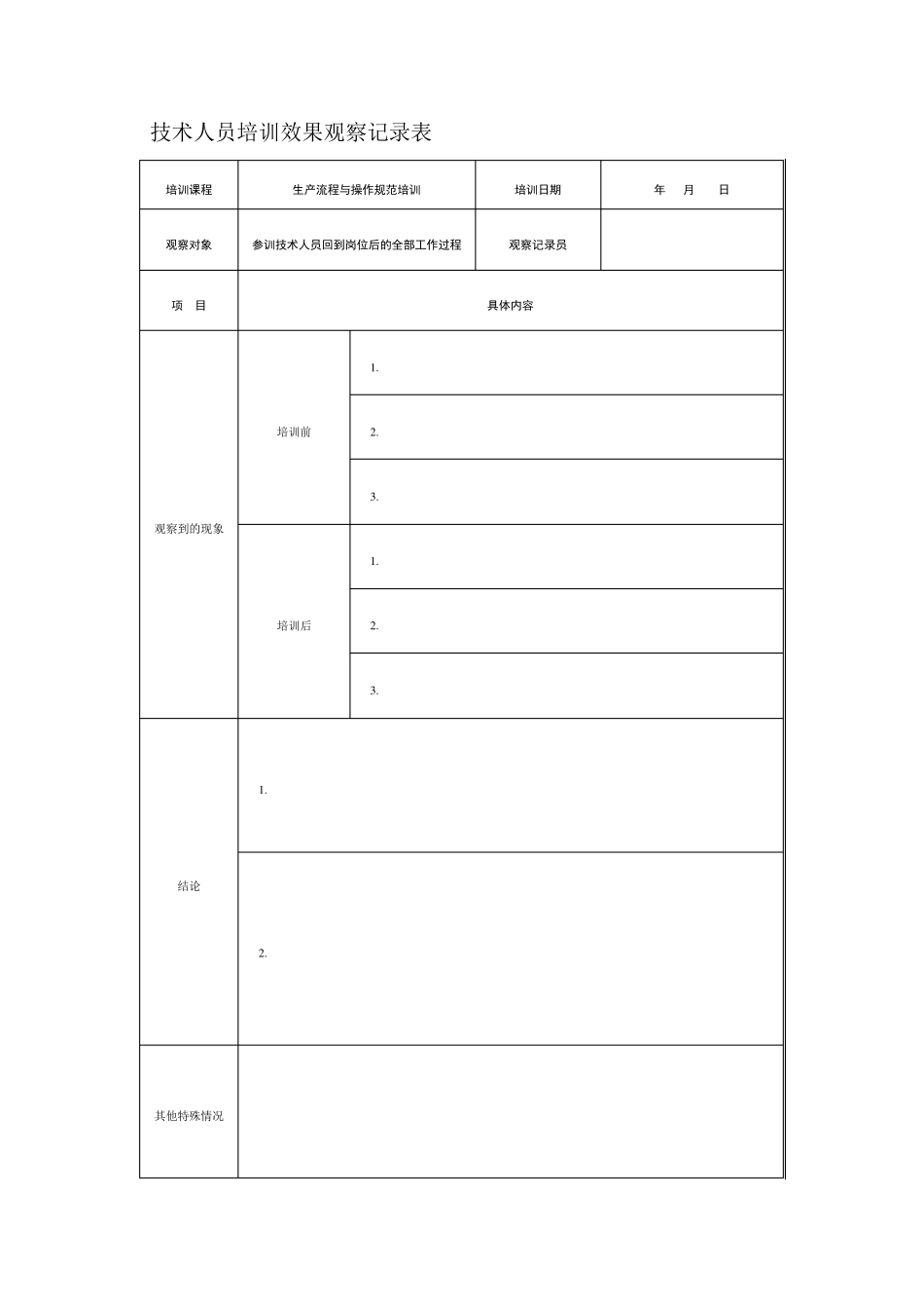 培训四级评估表(全面版)_第3页