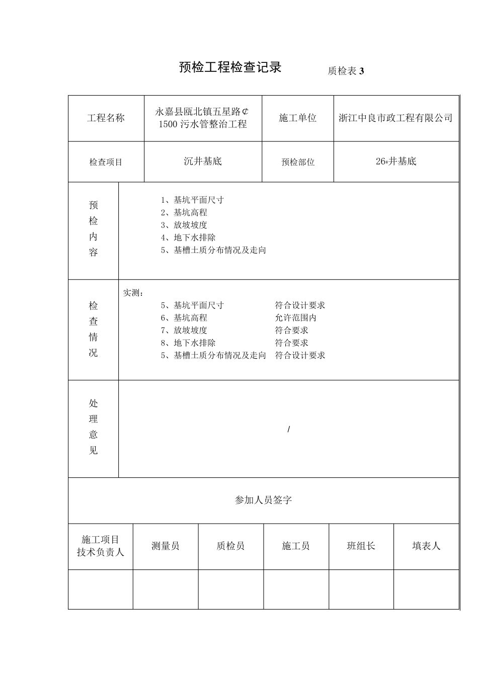 基坑开挖检验批资料_第3页
