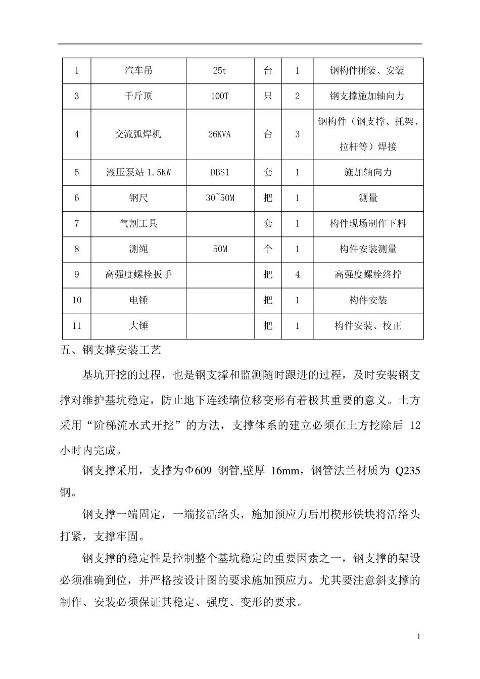 基坑钢支撑施工方案_第2页