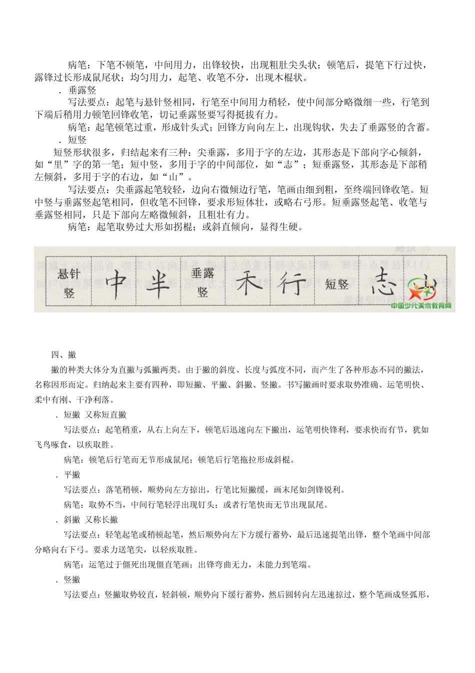 基本笔画的书写方法_第3页