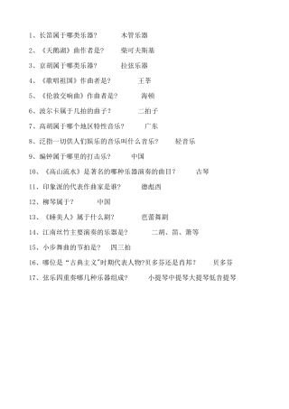 基本音乐常识(国内三级乐理)