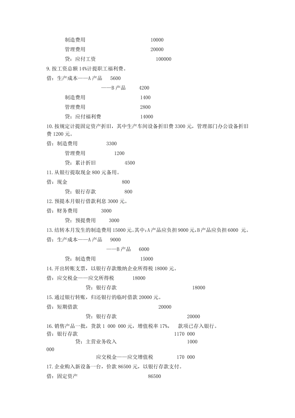 基础会计分录大全1_第2页