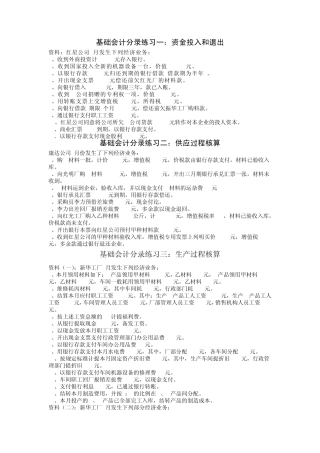 基础会计分录练