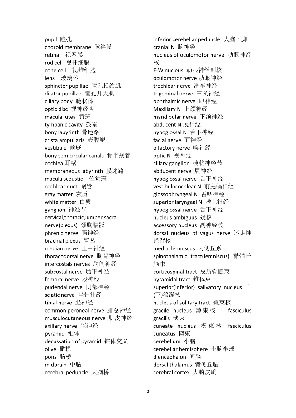基础医学专业英语单词汇总_第2页