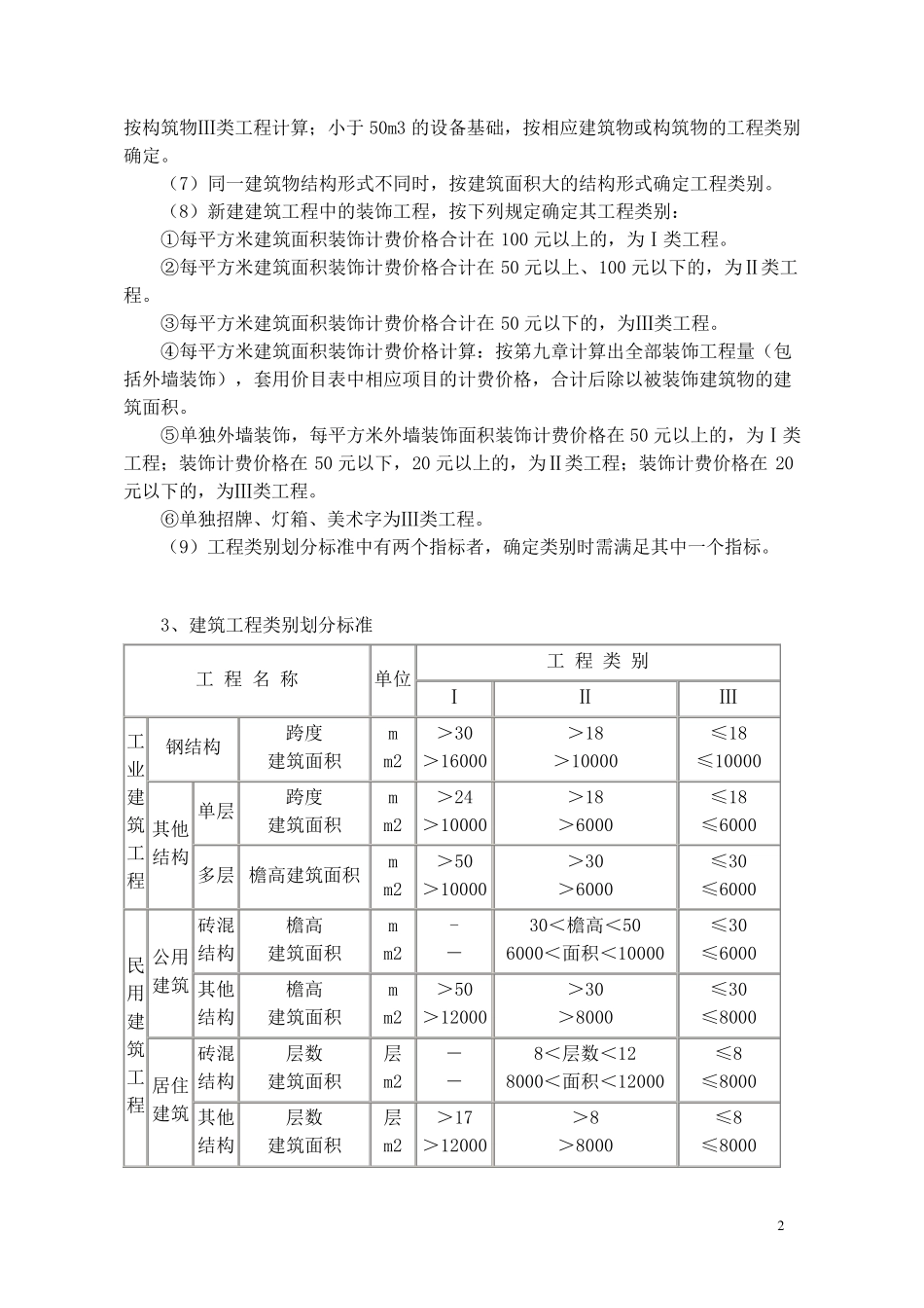 山东省工程类别划分及取费标准_第2页