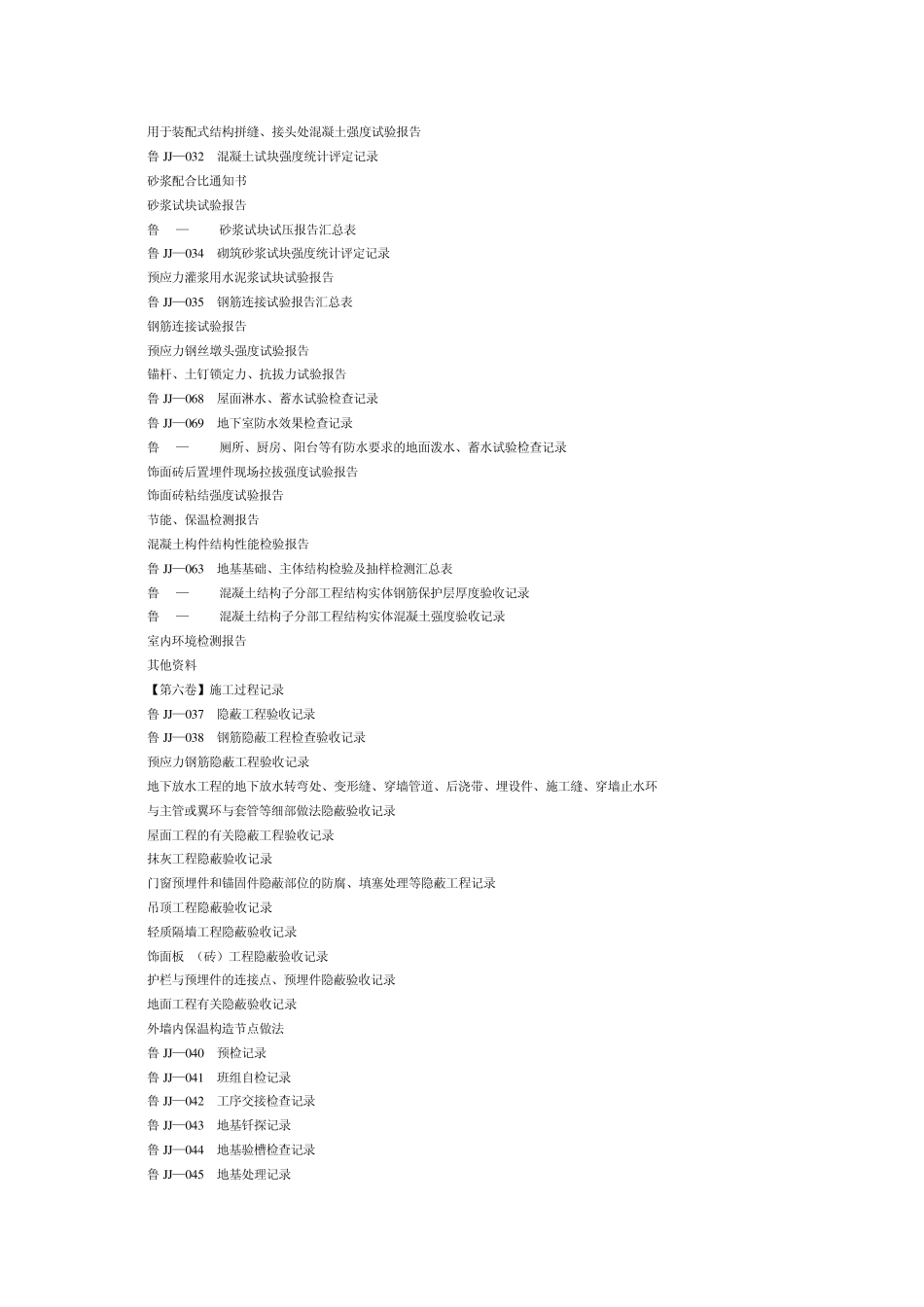 山东省建筑工程施工技术资料组卷目原_第3页