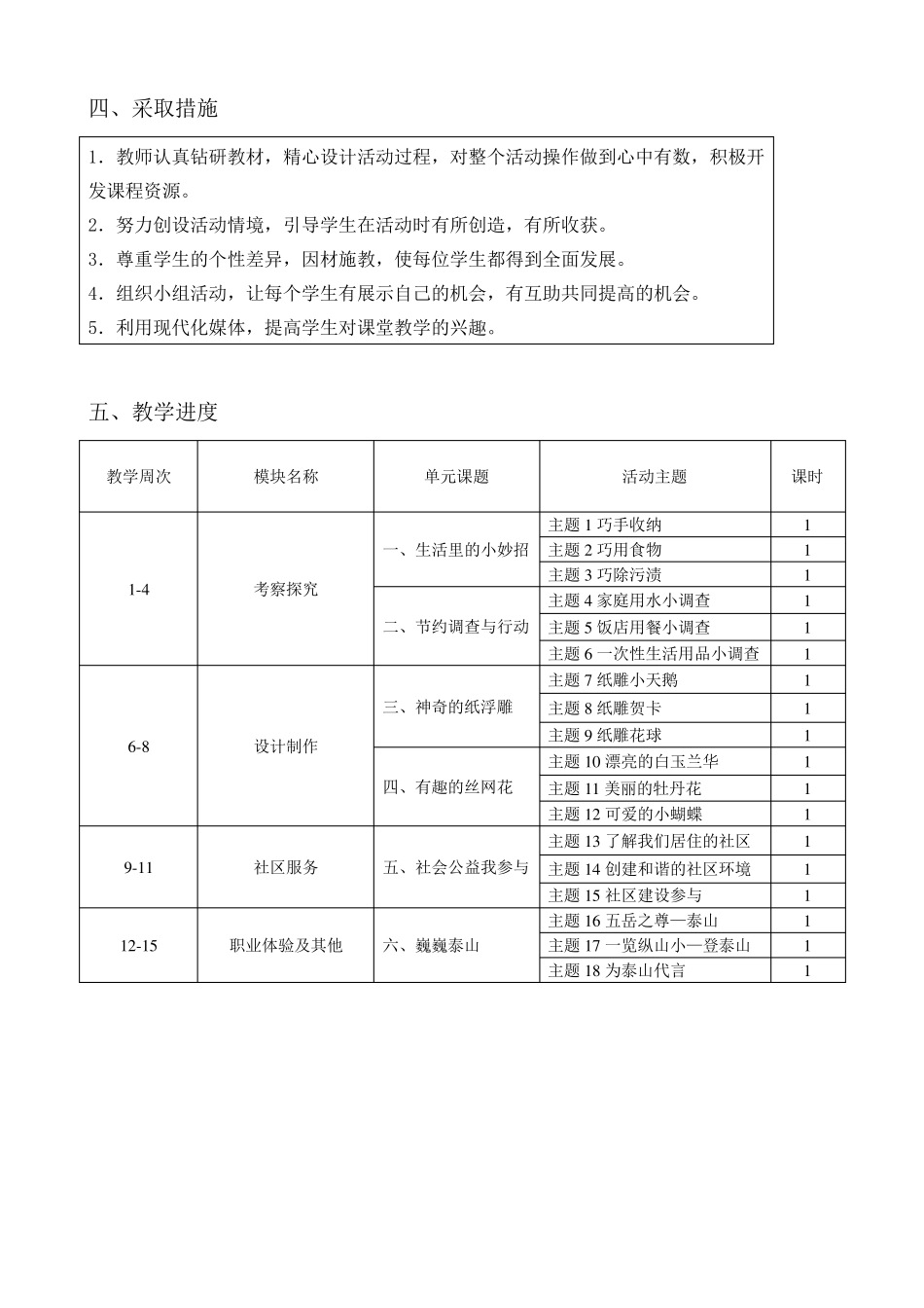 山东科学技术出版社五年级上册《综合实践活动》教案_第2页