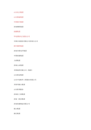 山东集团公司以及公司领导