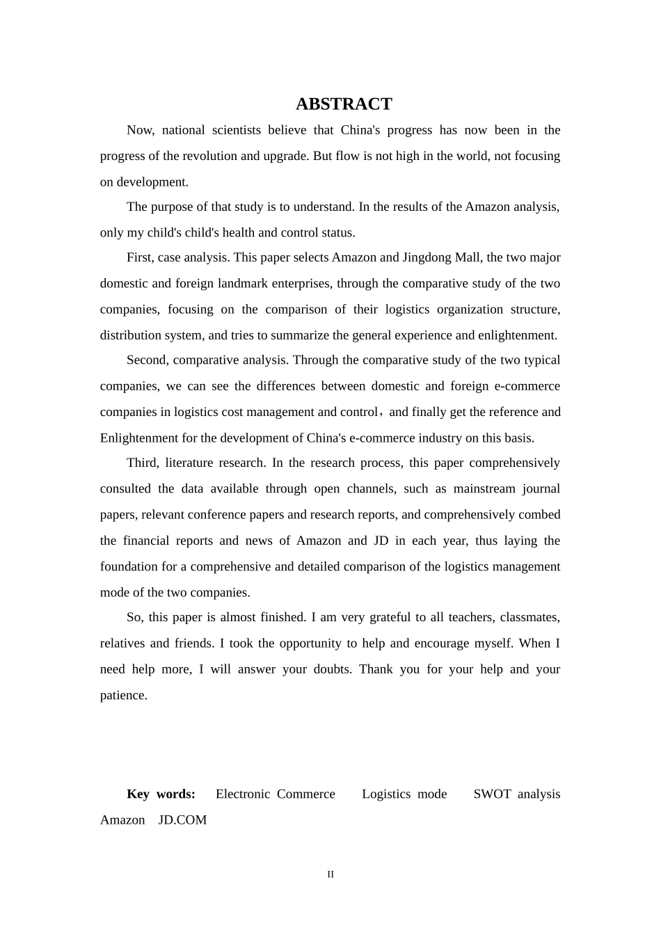 电子商务专业-《国内外电子商务物流模式分析——以亚马逊和京东商城为例》_第2页