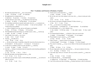 山西省学位英语样题加翻译