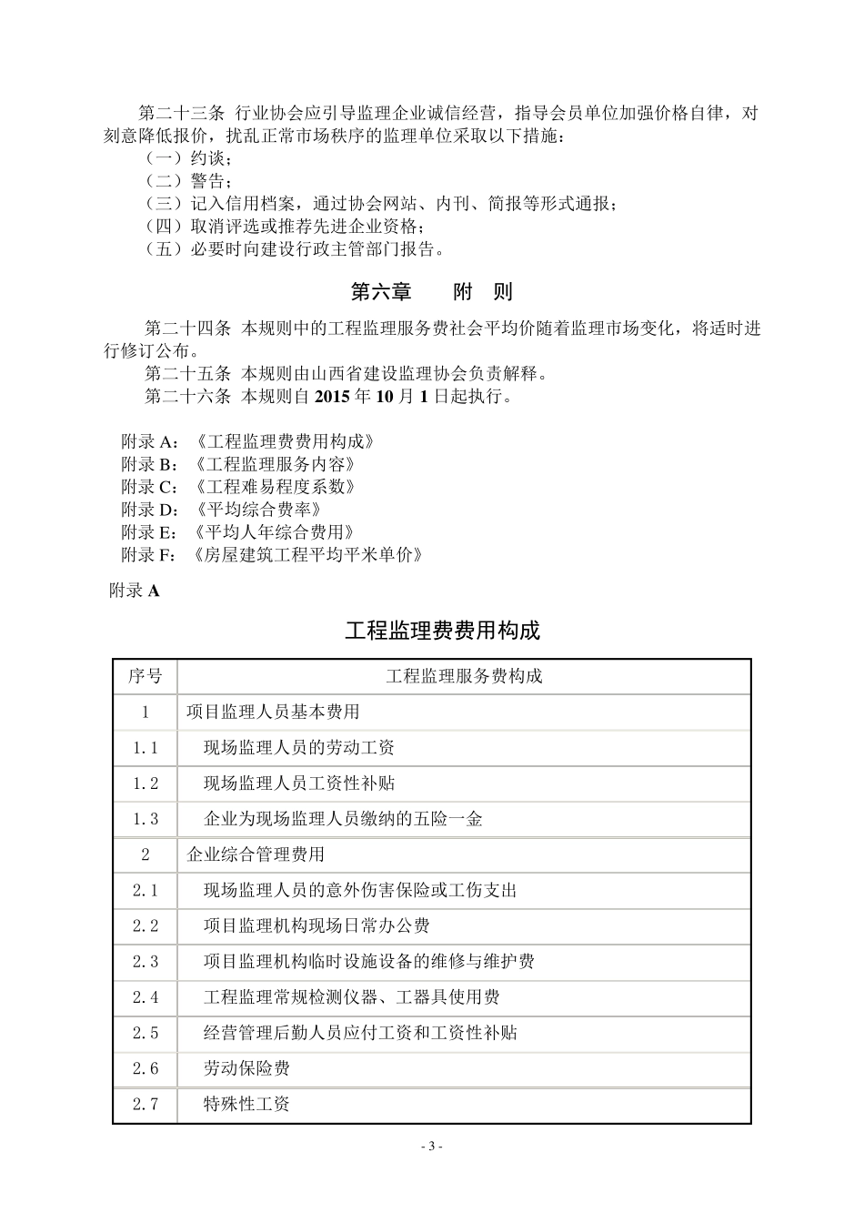 山西省工程监理费计费规则_第3页
