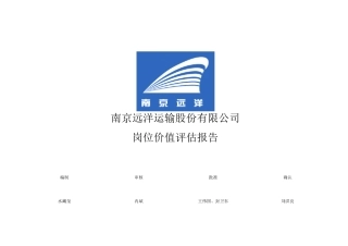 岗位价值评估报告