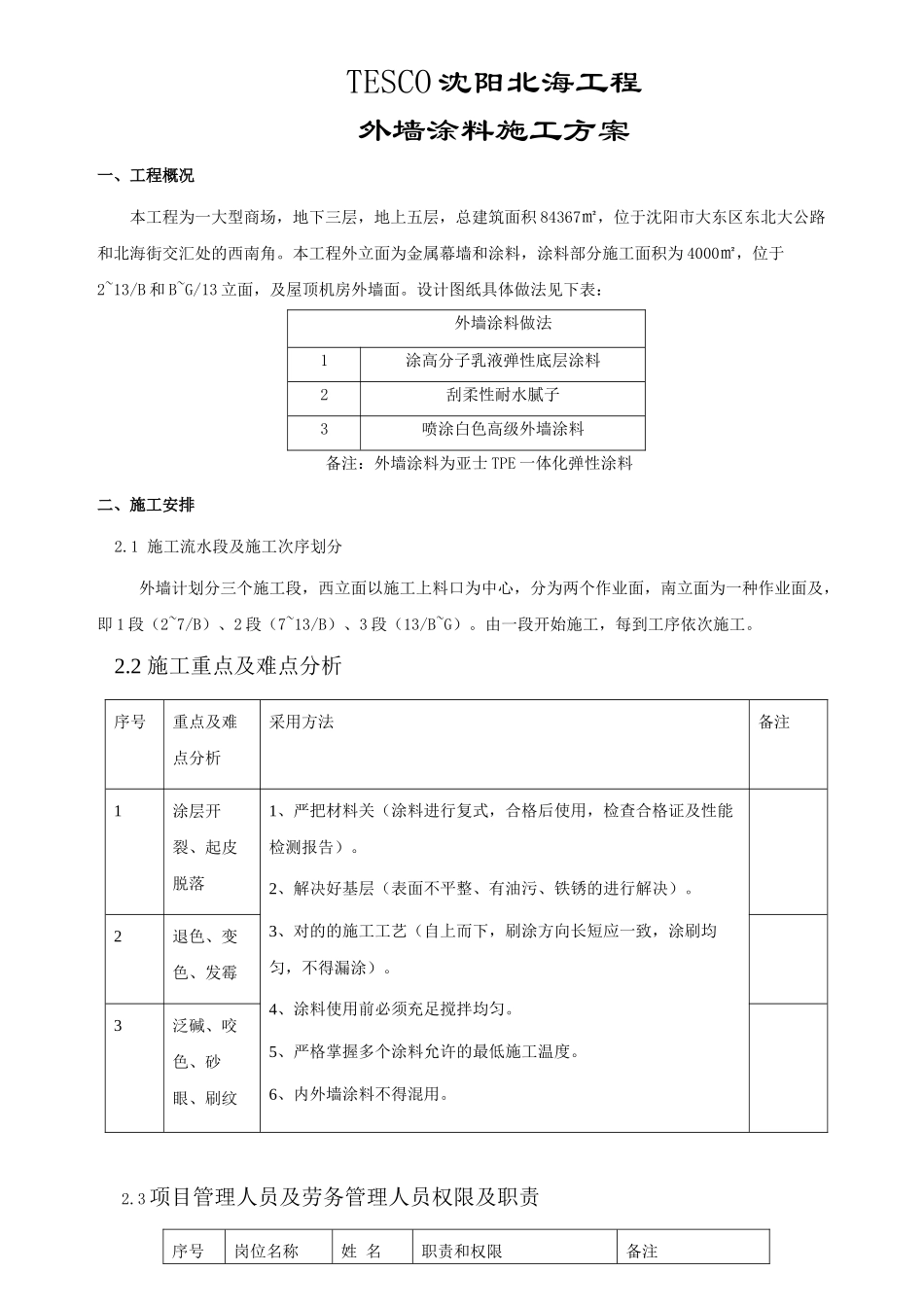 2025年外墙涂料施工方案_第1页