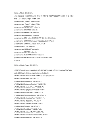 嵌入视频播放器代码