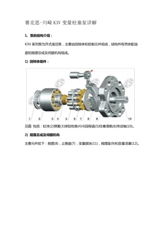 川崎K3V柱塞泵详解