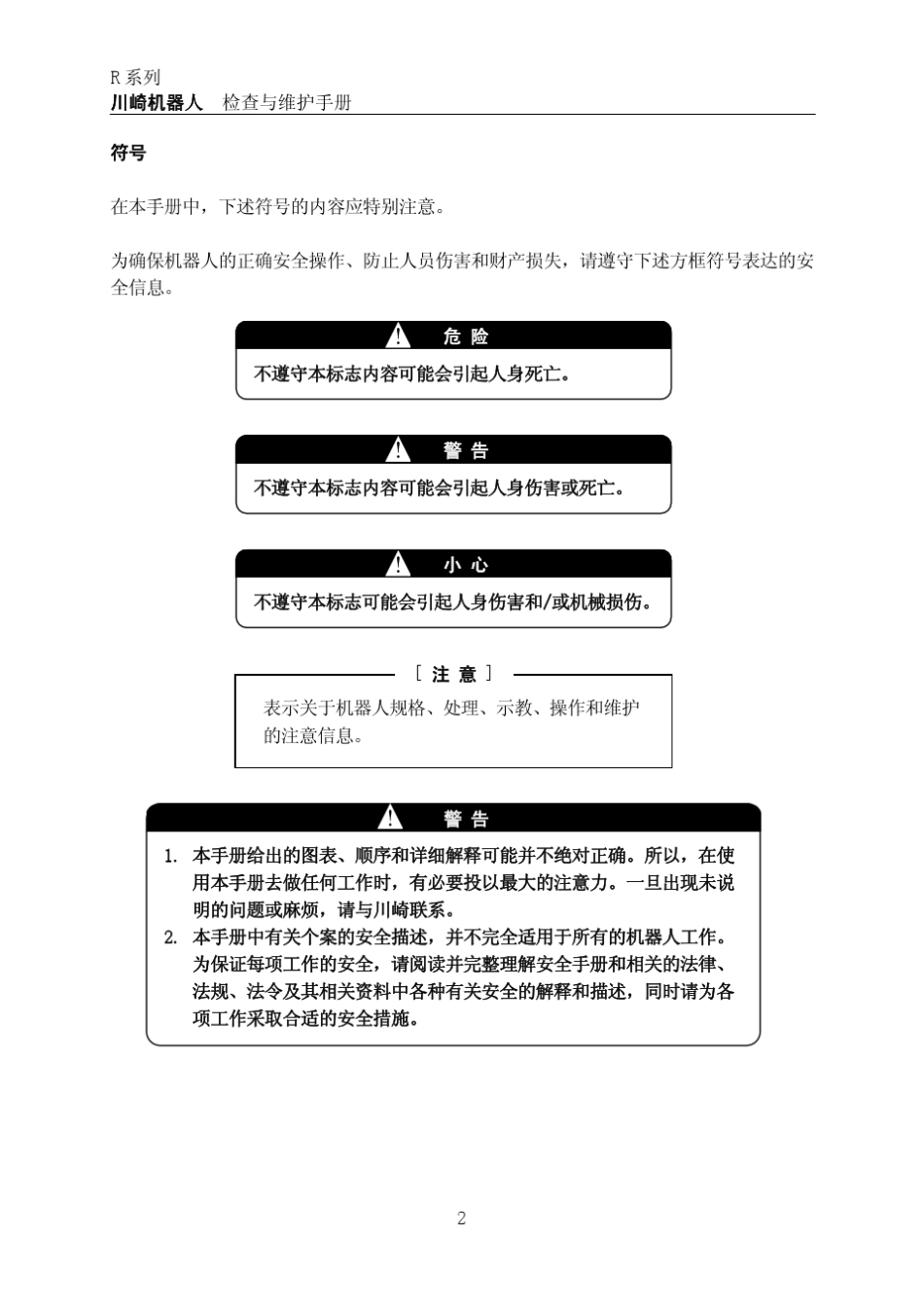 川崎机器人R系列检查与维护手册_第3页