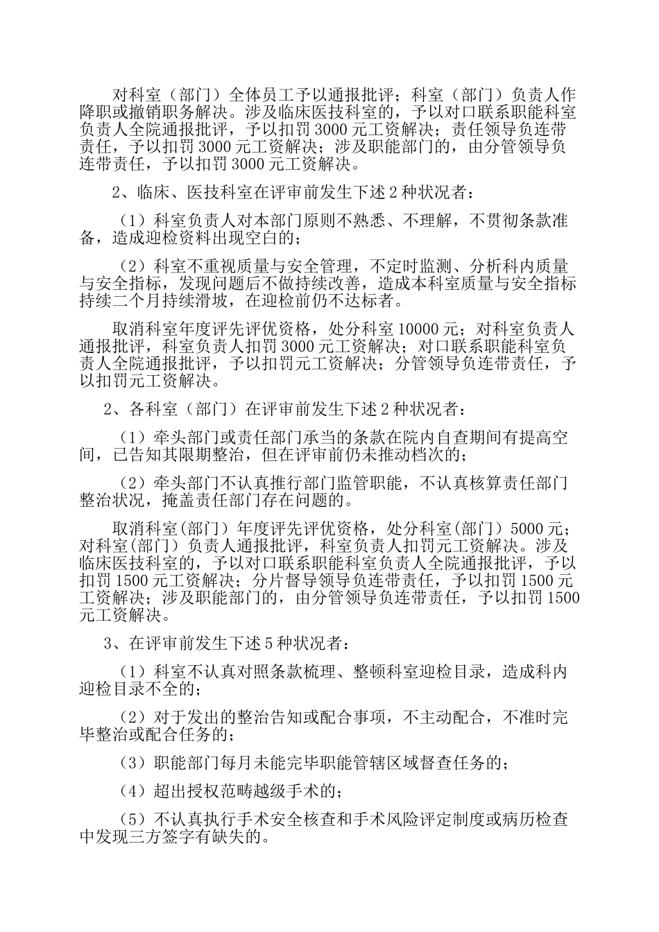 2025年医院等级医院评审考核奖惩办法_第3页