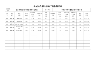 2025年机械钻孔灌注桩签证单
