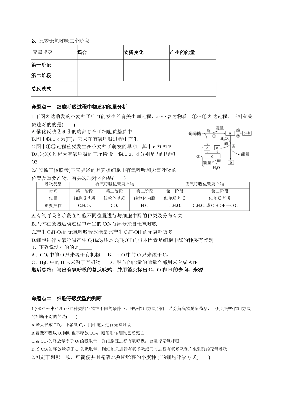 2025年细胞呼吸导学案_第2页