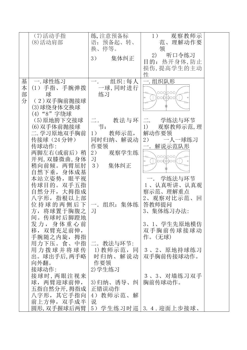 2025年原地双手胸前传接球教案_第2页