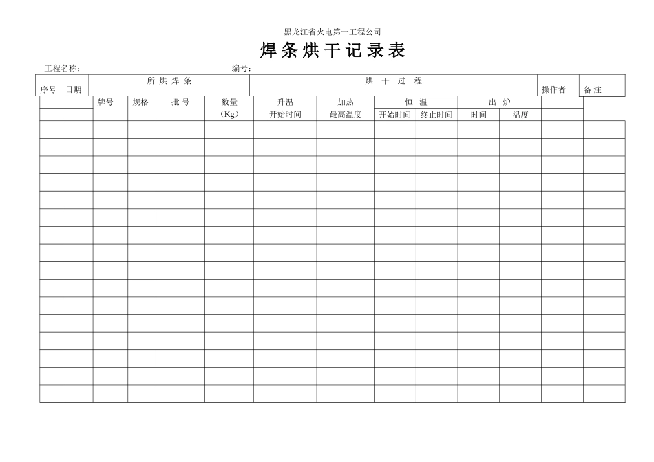 2025年烘干记录表_第1页