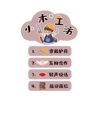 2025年幼儿园环创图区域活动规则卡通设计图