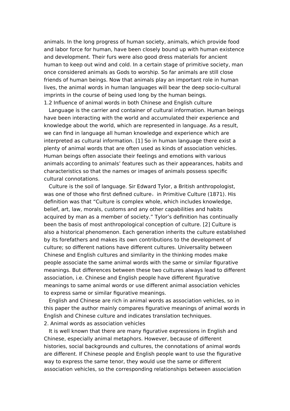 动物词在汉英文化中的喻义及其翻译_第2页
