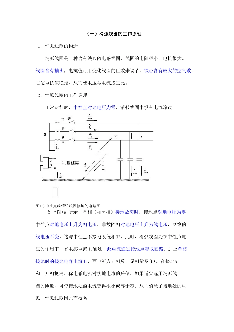 2025年消弧线圈的工作原理_第1页