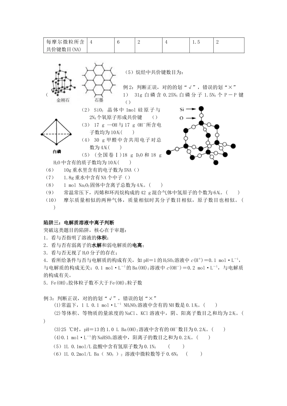 2025年专题复习一阿伏伽德罗常数_第2页