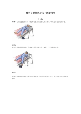 2025年髋关节置换术后床下活动指南