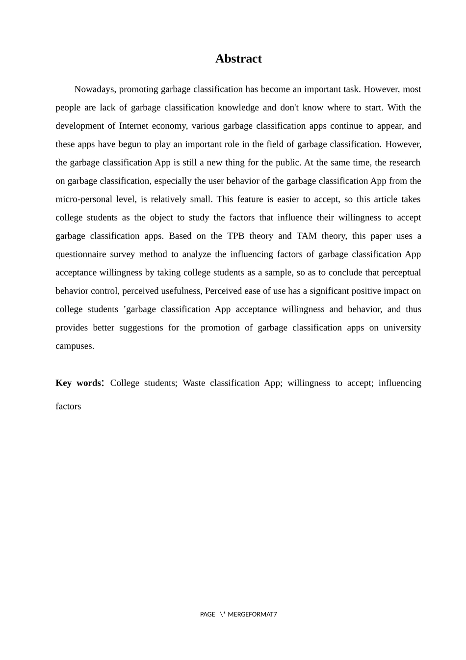 大学生对垃圾分类App接受意愿影响因素分析_第2页