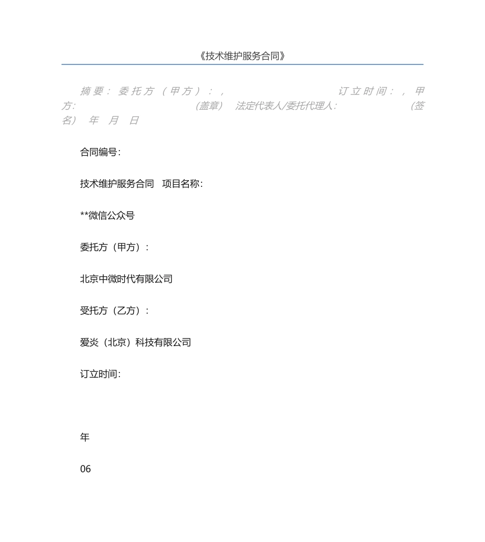 2025年技术维护服务合同_第1页